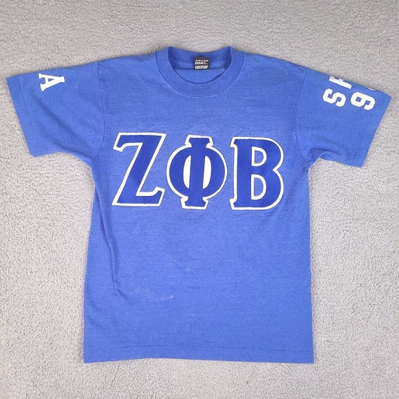 Vintage Sorority Droopy T-Shirt Adult Medium Single Stitch Blue Best USA Made - Picture 1 of 16